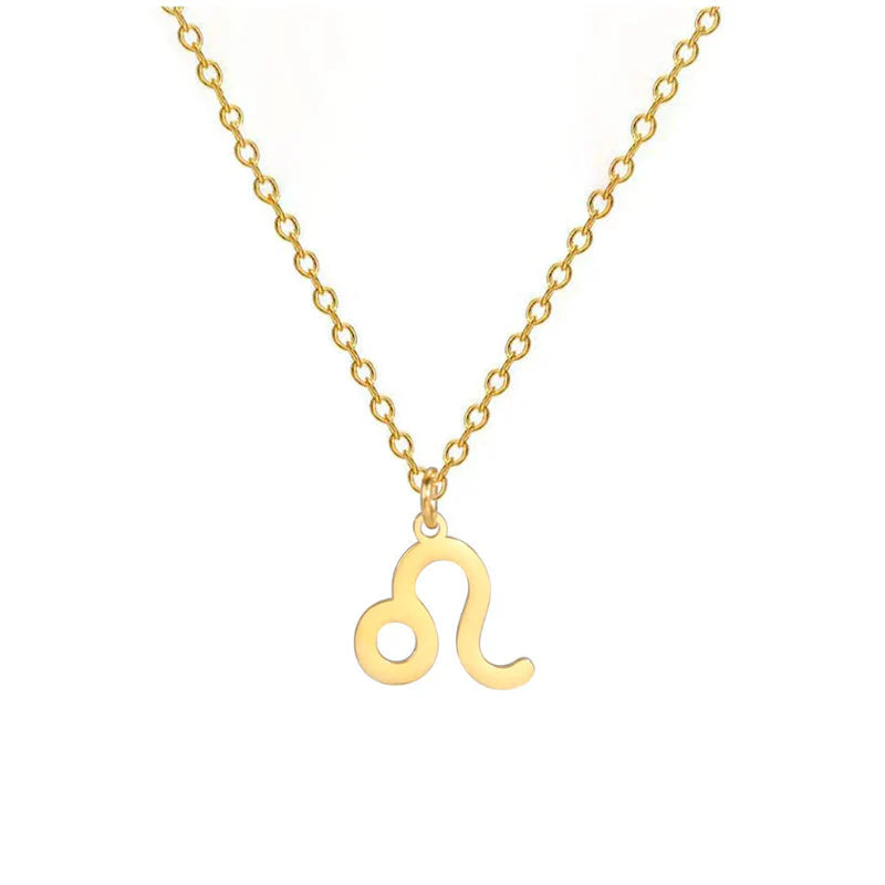 Collar con Colgante Dorado Signo del Zodíaco