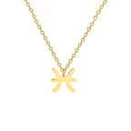 Collar con Colgante Dorado Signo del Zodíaco