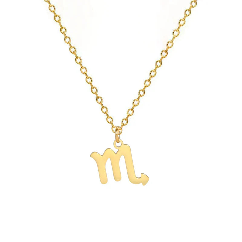 Collar con Colgante Dorado Signo del Zodíaco