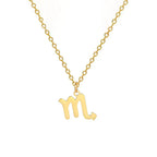 Collar con Colgante Dorado Signo del Zodíaco