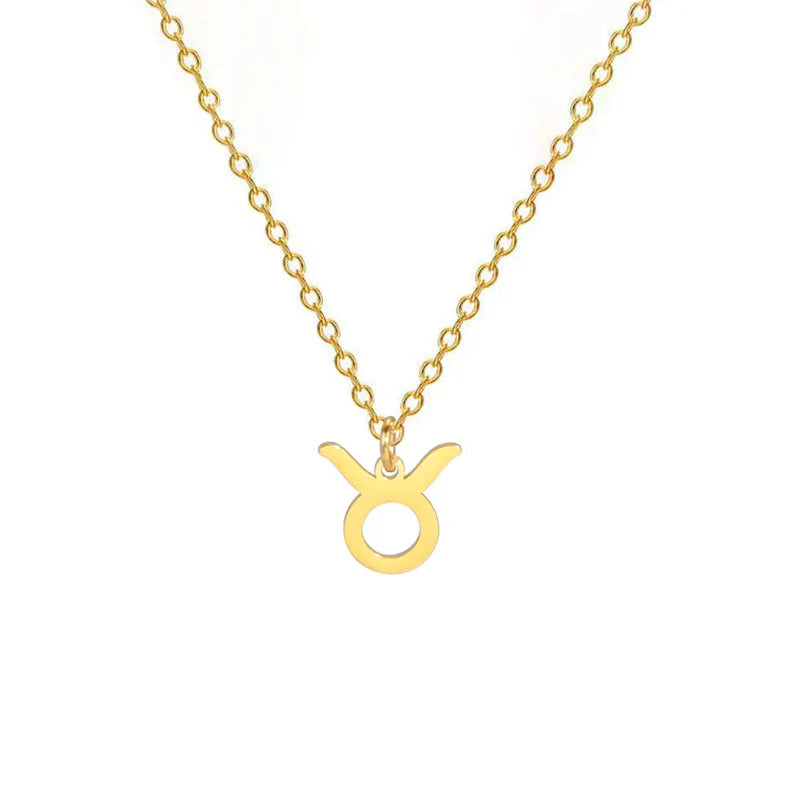 Collar con Colgante Dorado Signo del Zodíaco