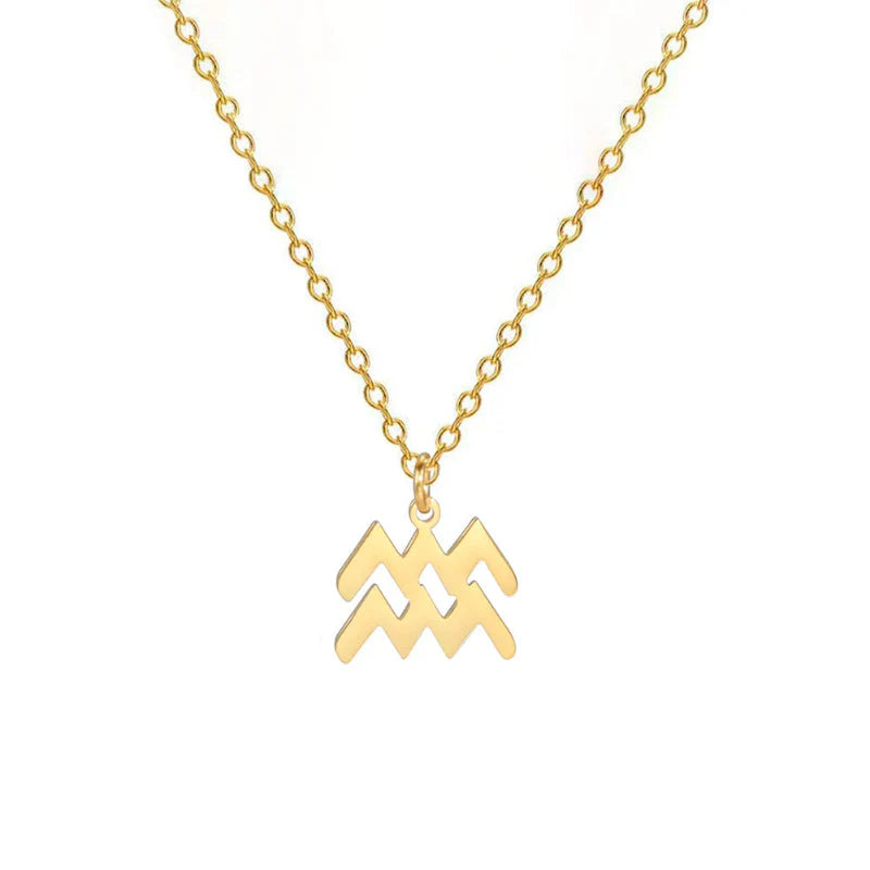 Collar con Colgante Dorado Signo del Zodíaco
