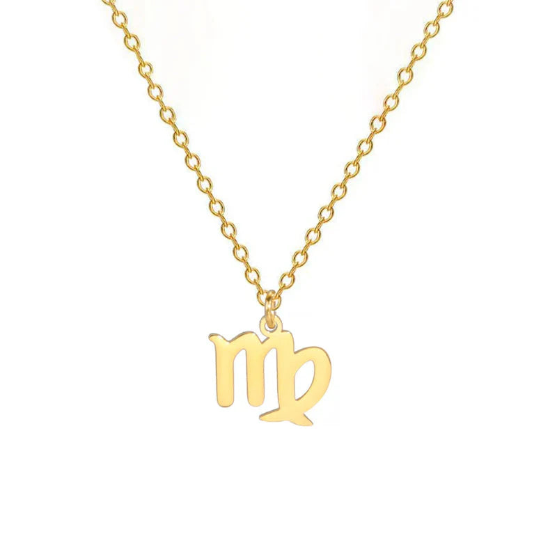 Collar con Colgante Dorado Signo del Zodíaco