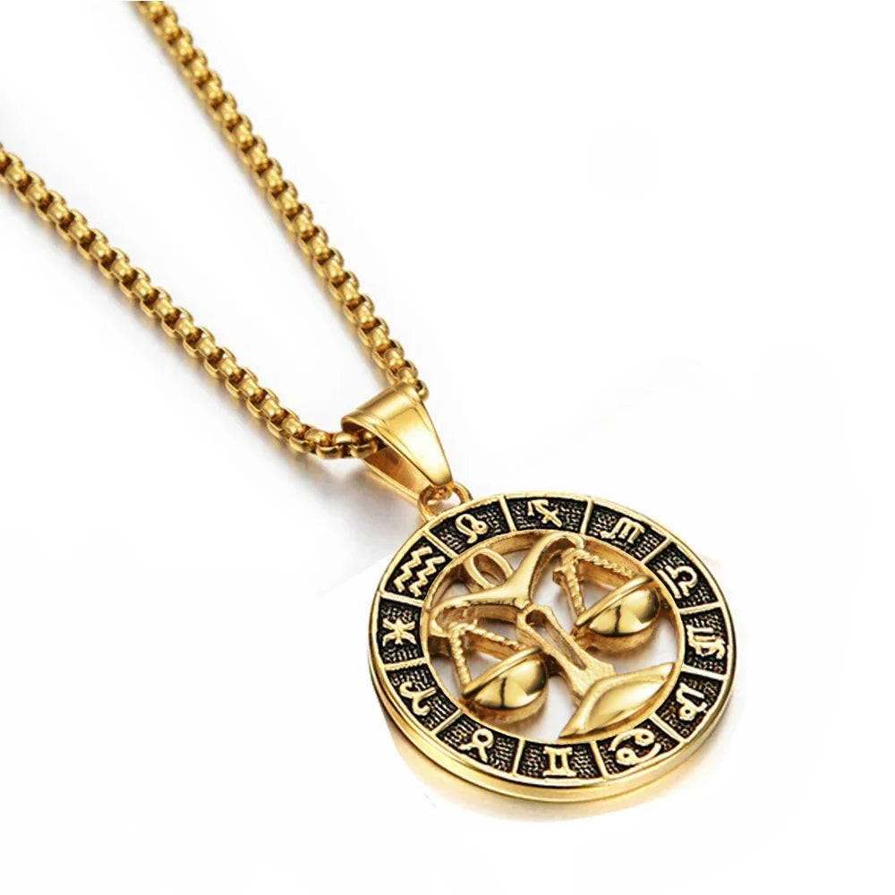 Collar con Colgante del Signo Zodiacal Astrológico