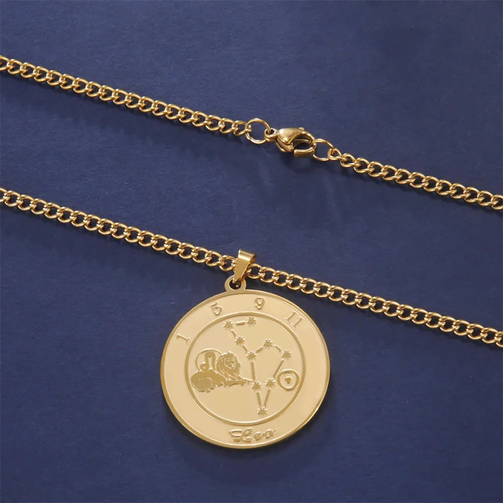Collar con Colgante Signo del Zodiaco Astrológico para Hombre o Mujer