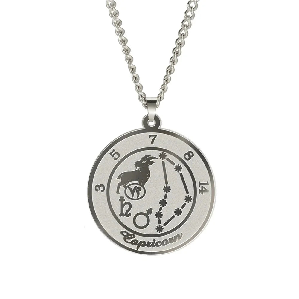 Collar con Colgante Signo del Zodiaco Astrológico para Hombre o Mujer