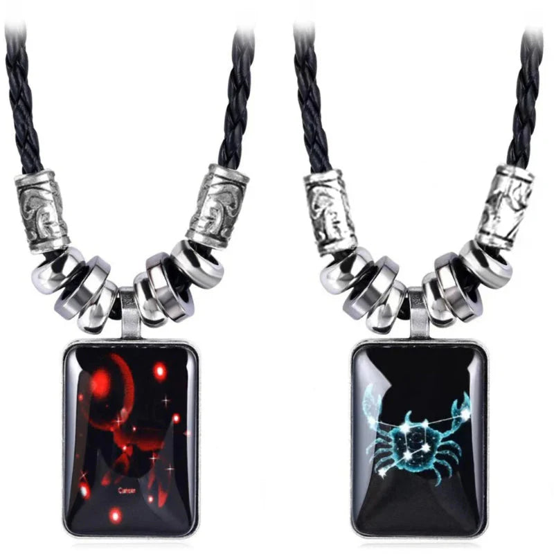 Collar con Colgante del Signo del Zodiaco para Hombre
