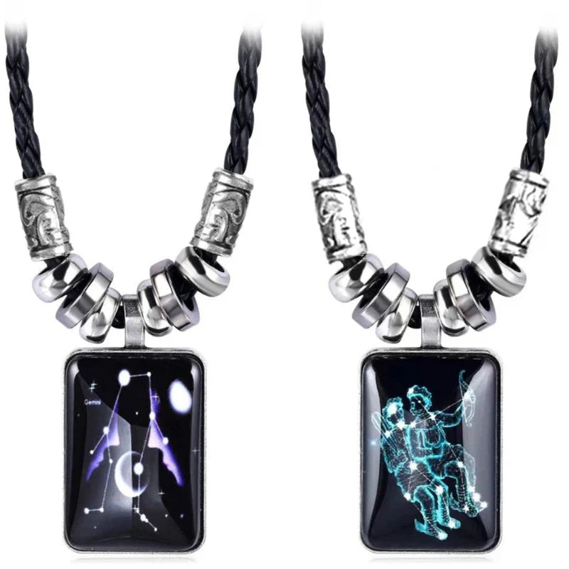 Collar con Colgante del Signo del Zodiaco para Hombre
