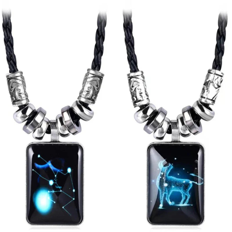 Collar con Colgante del Signo del Zodiaco para Hombre