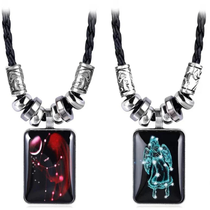 Collar con Colgante del Signo del Zodiaco para Hombre
