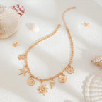 Collar con Colgante de Sol y Conchas 2