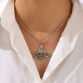 Collar con Colgante de Calavera en Strass