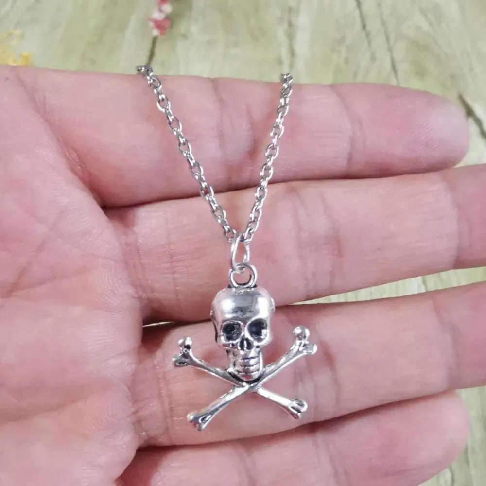 Collar con Colgante de Calavera para Hombre o Mujer 60 cm