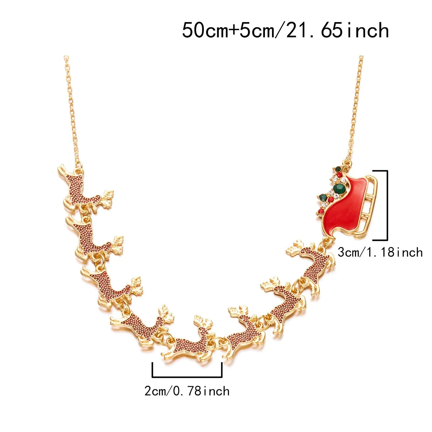 Collar con Colgante Traîneau de Navidad