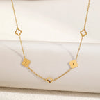 Collar con Colgante de Trébol de 4 Hojas oro