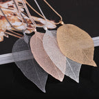 Collar Bohemio Hoja Colgante