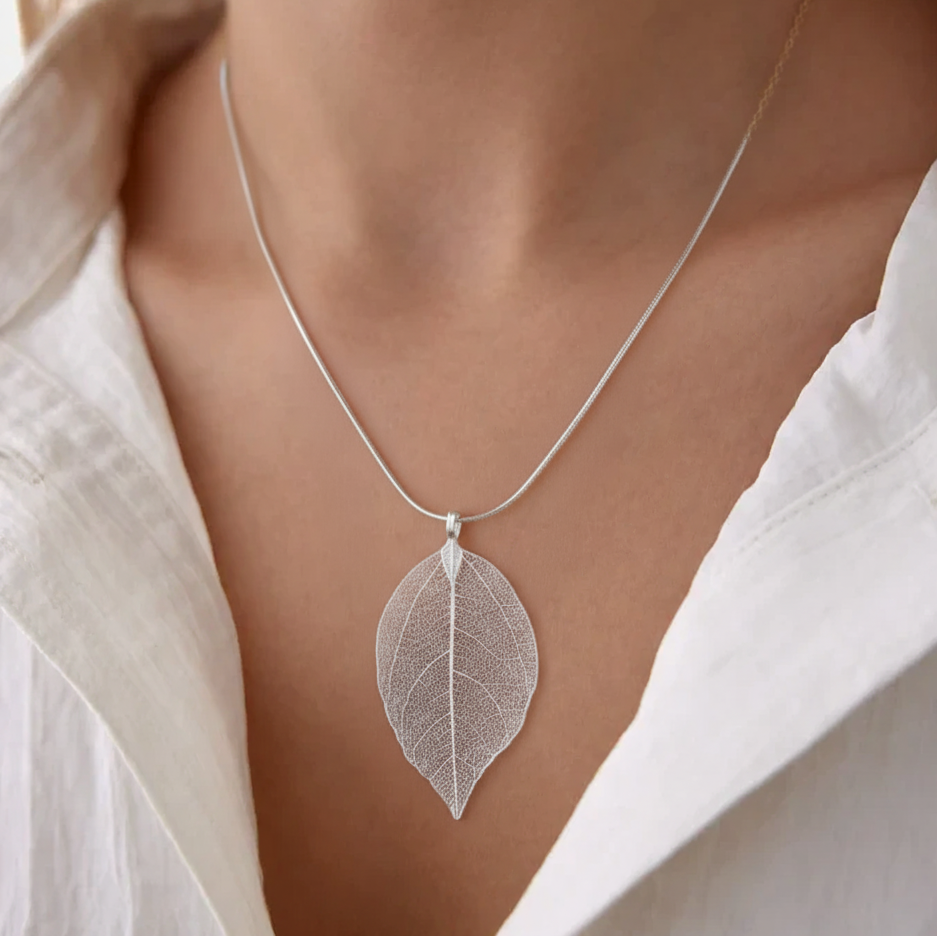Collar Bohemio Hoja Colgante