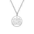Collar Budista Flor de Loto plata