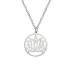 Collar Budista Flor de Loto plata