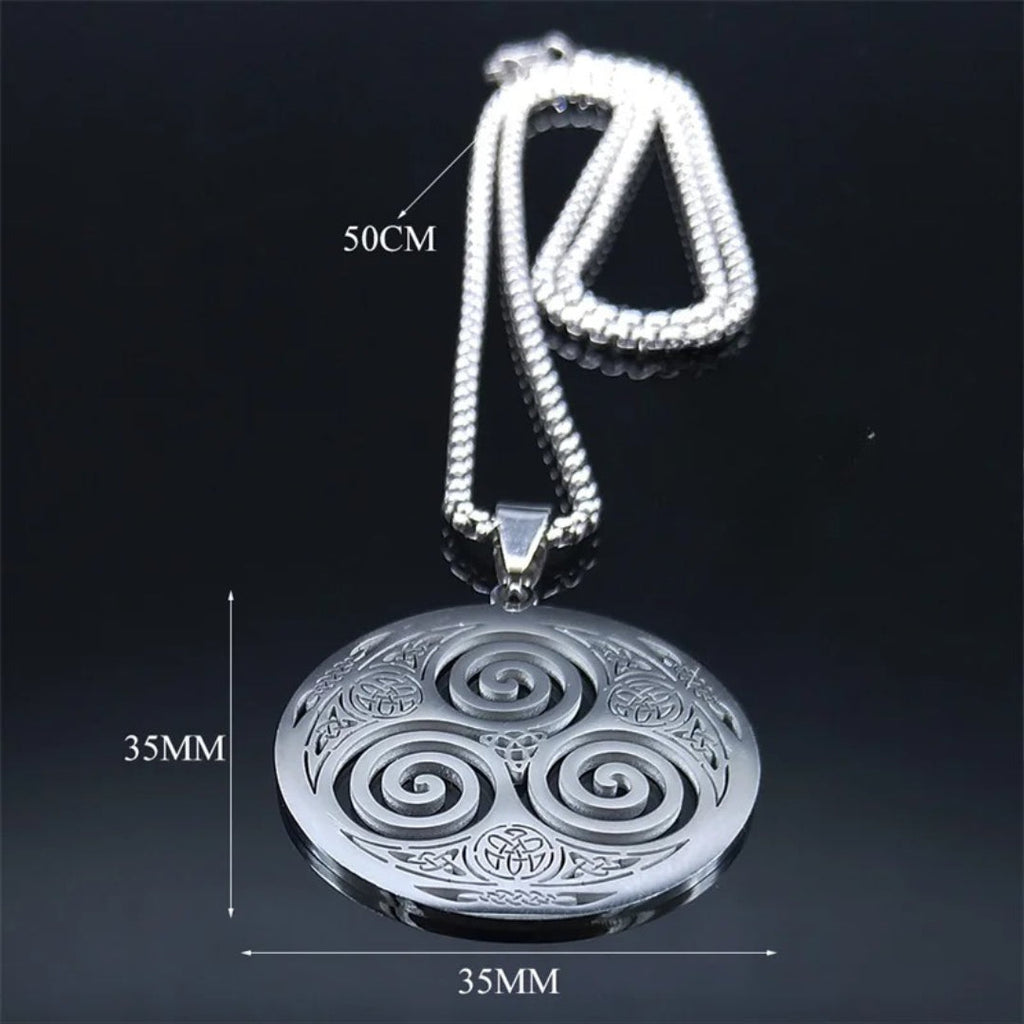 Collar Celta Colgante Triskel Vikingo Hombre Mujer Nórdico