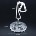 Collar Celta Colgante Triskel Vikingo Hombre Mujer Nórdico