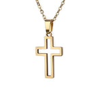 Collar Cristiano Colgante Cruz de Jesús Hombre Mujer oro