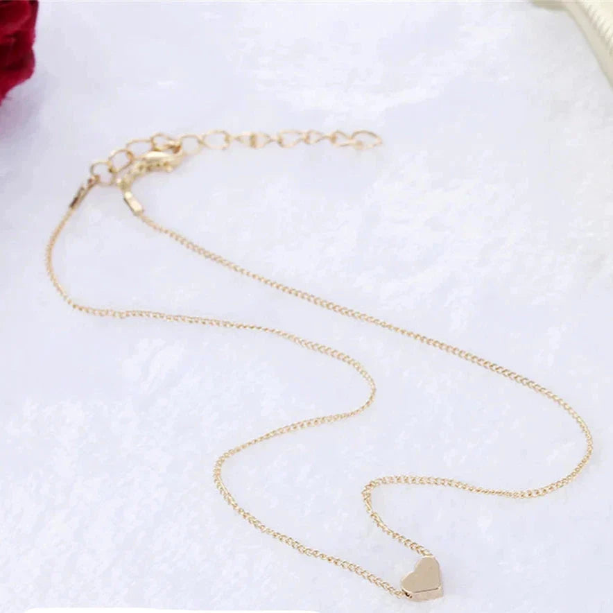 Collar Colgante Corazón Mujer oro
