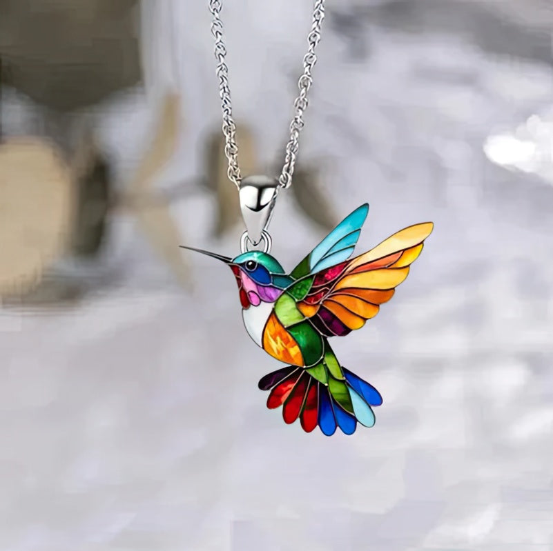 Collar Colibrí Arcoíris Eloria
