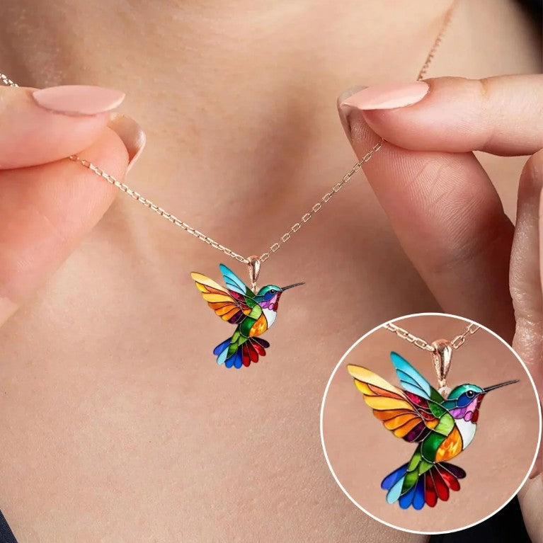 Collar Colibrí Arcoíris Eloria