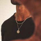 Collar Brújula para Hombre Oro & Plata plata