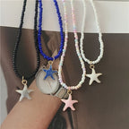 Collar de Concha Estrella de Mar de Color rosa