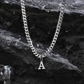 Collier cubain pour homme avec pendentif initiale - lettre