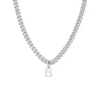 Collier cubain pour homme avec pendentif initiale - lettre