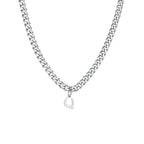 Collier cubain pour homme avec pendentif initiale - lettre
