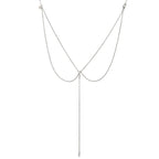 Collar para la Espalda Bohemio para Mujer plata