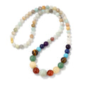 Collar de Protección con Colgante de Piedras 7 Chakras amazonita