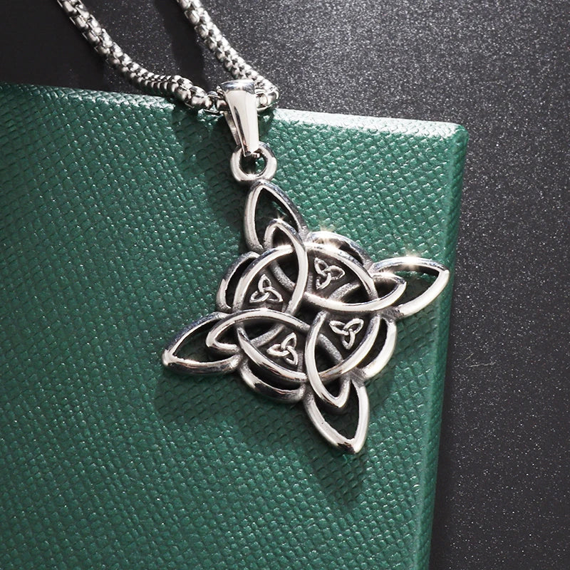 Collar de Protección Nudo de Bruja Colgante Wicca