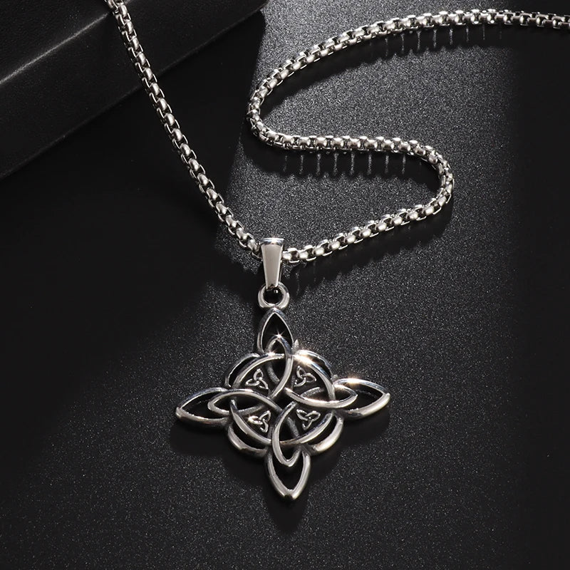 Collar de Protección Nudo de Bruja Colgante Wicca