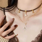 Collar Doble Colgante Sol