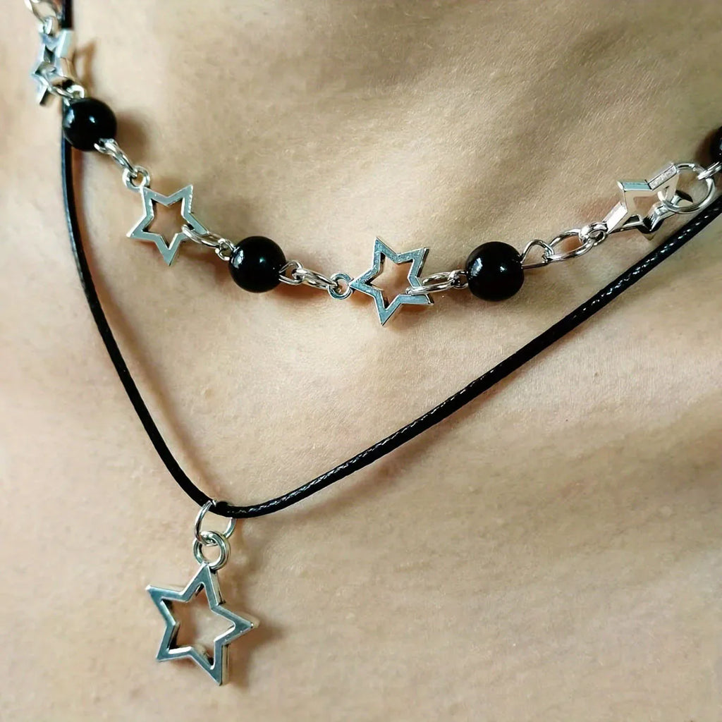 Collar Doble Vuelta con Colgante de Estrella