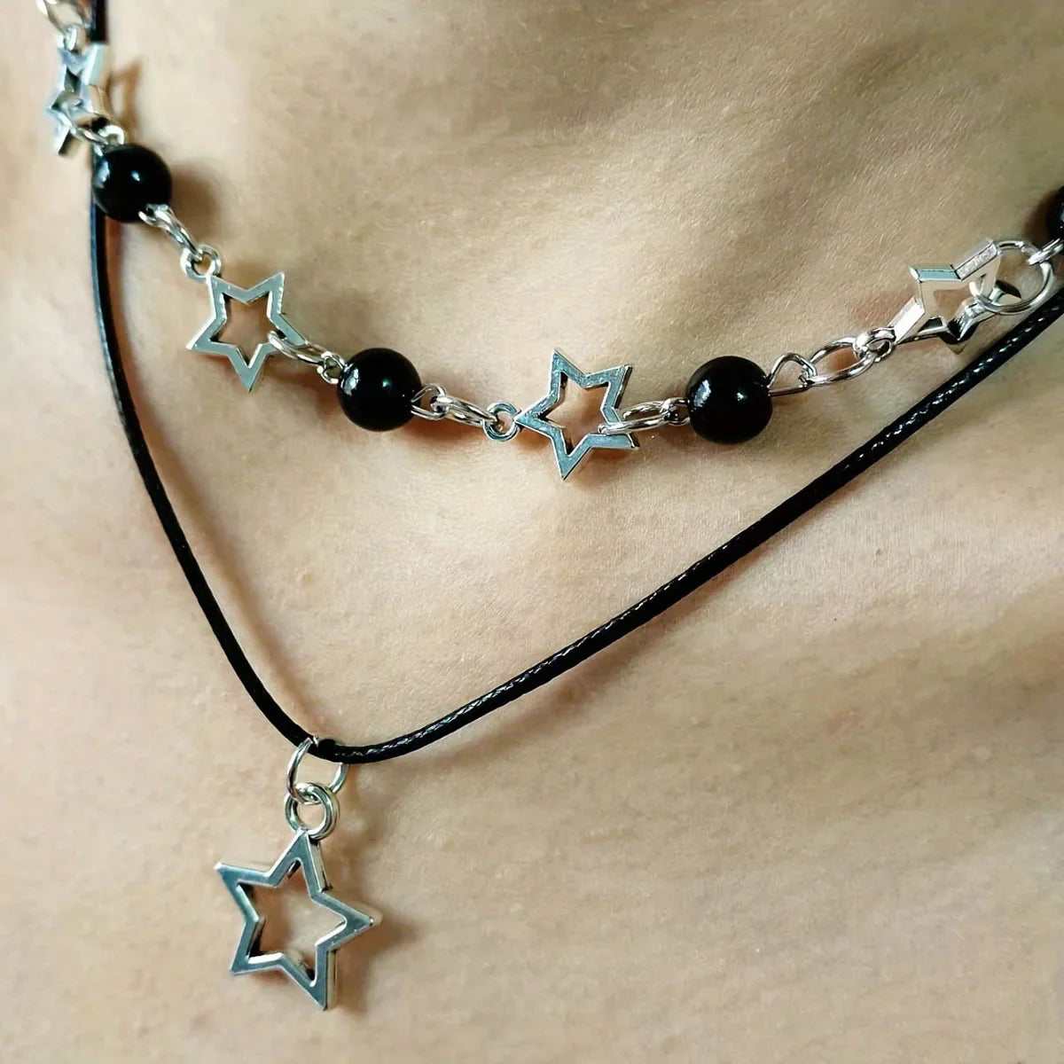 Collar Doble Vuelta con Colgante de Estrella