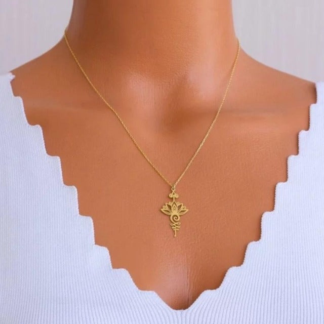 Collar Brillo del Loto oro