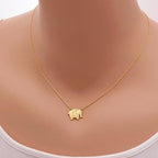 Collar Elefante Origami oro