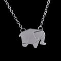 Collar Elefante Origami plata