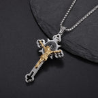 Collar y Colgante Cruz de San Benito Jesús estilo A