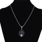 Collar Étnico de Plata y Turquesa