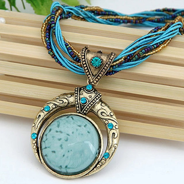 Collar Étnico Azul