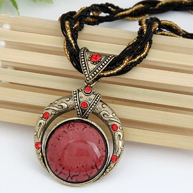 Collar Étnico Rojo