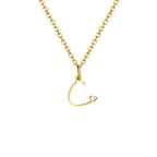 Collier femme avec pendentif initiale lettre et coeur