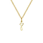 Collier femme avec pendentif initiale lettre et coeur